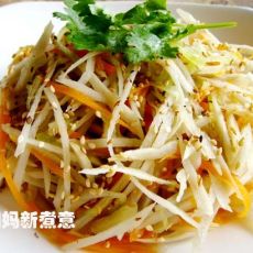 祛斑美白:凉拌三丝牛蒡的做法步骤