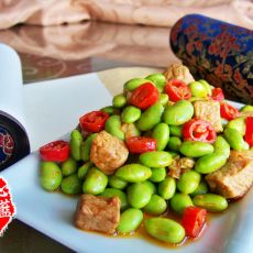 麻辣毛豆肉丁的做法步骤
