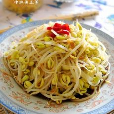 一元钱的凉拌黄豆芽的做法步骤