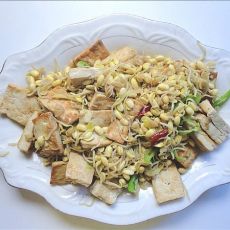 黄豆芽炒豆腐的做法步骤