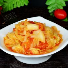 西红柿炒包菜的做法步骤