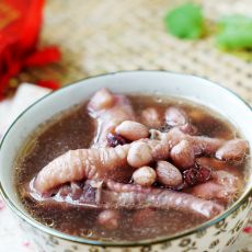 红豆花生米凤爪汤的做法步骤