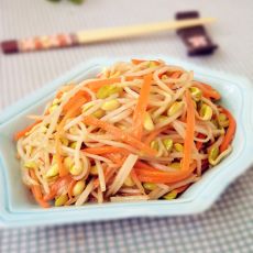 黄豆芽炒胡萝卜的做法步骤