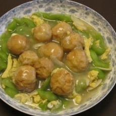 面筋塞肉烩丝瓜的做法步骤